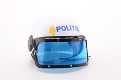 Johntoy politiehelm - kinderhelm - verkleed accessoire - wit