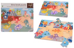 Jouéco houten dino puzzel - vormenpuzzel voor kinderen - FSC hout