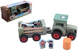 Johntoy houten tractor boerderij speelgoed met accessoires Fien & Teun