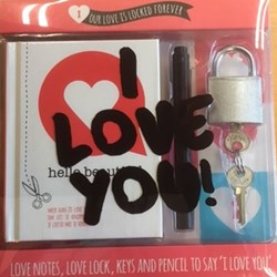 Image Books billets d'amour avec cadenas - coffret cadeau saint-valentin 6 pcs