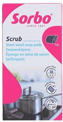 Sorbo schoonmaaksponsjes grijs gerecycled zeepwolsponsjes 10 stuks