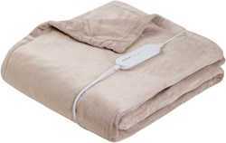Inventum elektrische omslagdeken fleece 180x130cm taupe warmtedeken