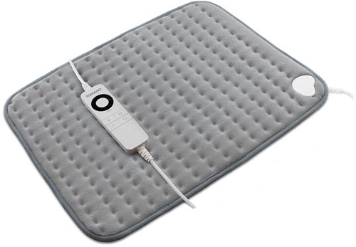 Tomado coussin chauffant électrique 60x40 cm gris avec minuterie confort