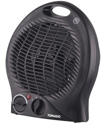 Tomado ventilator kachel 2 standen - compacte elektrische verwarming zwart