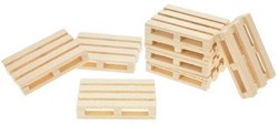 Kids Globe houten pallets speelgoed set 8 stuks 1:32 schaal