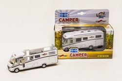 Die Cast Carthago camper speelgoedauto met licht 16cm wit