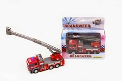 Brandweer Die-Cast ladderwagen speelgoedauto met licht en geluid 16cm