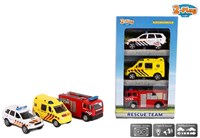 Die-Cast Giftset hulpdienstvoertuigen speelgoedauto's 3 stuks met licht en geluid