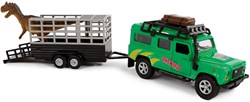 Land Rover dino transport die cast auto met aanhanger 29cm speelgoed