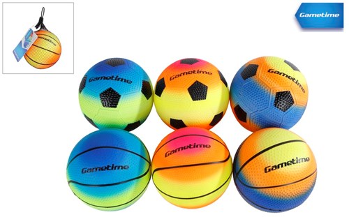 Balle jouet football basketball plastique en filet 10cm multicolore