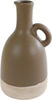 Vase décoration Nico S céramique argile beige 16x15x28cm jouet