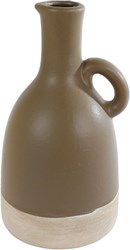 Vase décoration Nico S céramique argile beige 16x15x28cm jouet