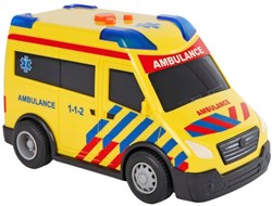 Voiture jouet ambulance citerne avec lumière et son 14cm plastique