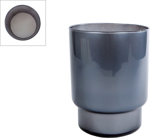 3-wick paraffine kaars grijs glas 40 uur brandtijd decoratie