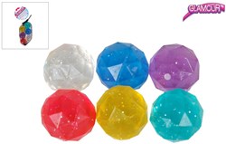 Stuiterbal diamanten glamour speelgoed 32mm 6 stuks multi kleuren