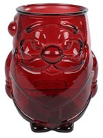 Van Manen vase Papa Noel verre rouge décoration Noël 11x11x13cm