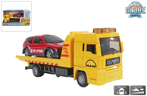 Camion de dépannage MAN jouet 19cm avec voiture 10,5cm