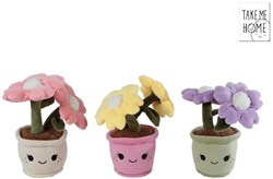 Knuffel plant pluche bloem speelgoed 18cm kleurrijk