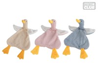 Knuffeldoekje pluche eend - zacht baby speelgoed 40cm multi kleuren