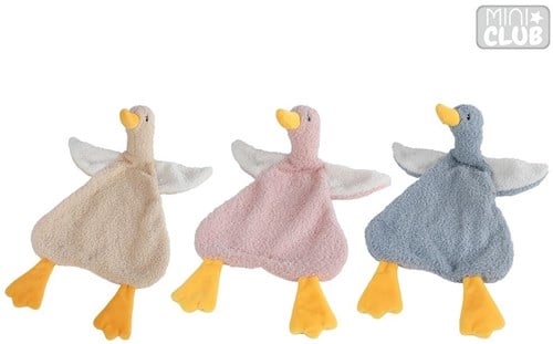 Knuffeldoekje pluche eend - zacht baby speelgoed 40cm multi kleuren