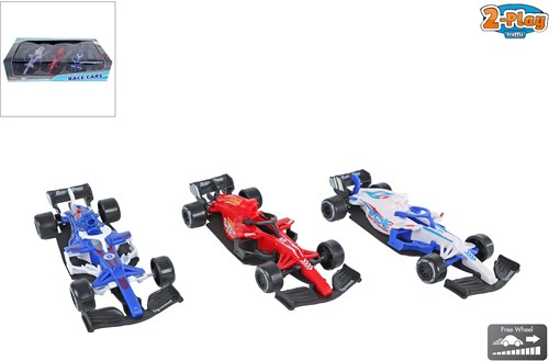 2-Play raceauto speelgoed set - formule racewagens 12,5cm - 3 stuks