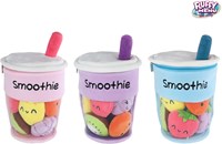 Pluche Smoothy knuffel beker met fruit 26cm - Fluffy Menu speelgoed