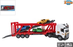 2-Play Vrachtwagen Autotransporter met 3 Auto's met Licht en Geluid