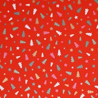 Cilgro cadeaupapier kerst bomen rood 150m x 50cm cadeau inpakken