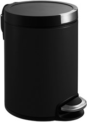 EKO pedaalemmer prullenbak 5 liter mat zwart - soft-close design