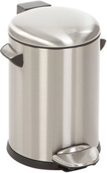 EKO pedaalemmer prullenbak mat RVS 3 liter Belle Deluxe zilver