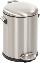 EKO pedaalemmer Belle Deluxe 5 liter mat RVS prullenbak retro