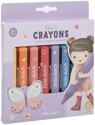 Little Dutch crayons de cire jouet créatif 8 pièces triangulaires
