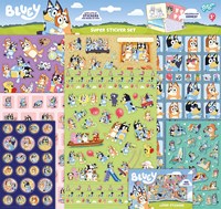 Totum Bluey stickers XL super stickerset - 7 vellen glitter en 3D puffy stickers - knutselplezier voor kinderen