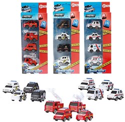 Mini voertuigen speelgoed TURBO RACERS set 4 stuks multicolor karton