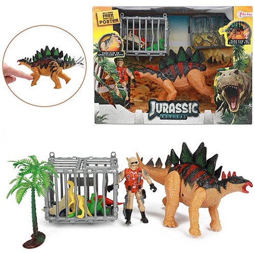 Coffret de jeu dinosaure Stégosaure jouet - set éducatif en carton