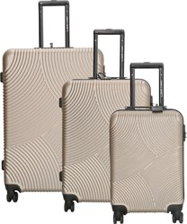 Enrico Benetti kofferset hardcase Louisville champagne met cijferslot