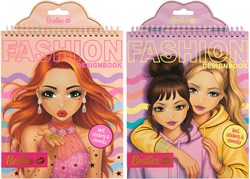 Besties Mode ontwerpboek neon 24x20cm assorti - 20vellen