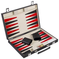 Backgammon jeu de voyage mallette noire jeu de société stratégique portable