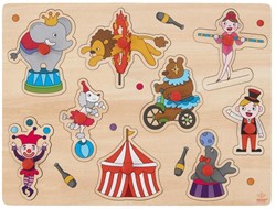 Houten Knopjes Puzzel Circus 30x22,5cm