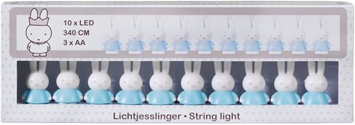 Bambolino Toys Nijntje lichtjesslinger blauw - LED kinderkamer decoratie
