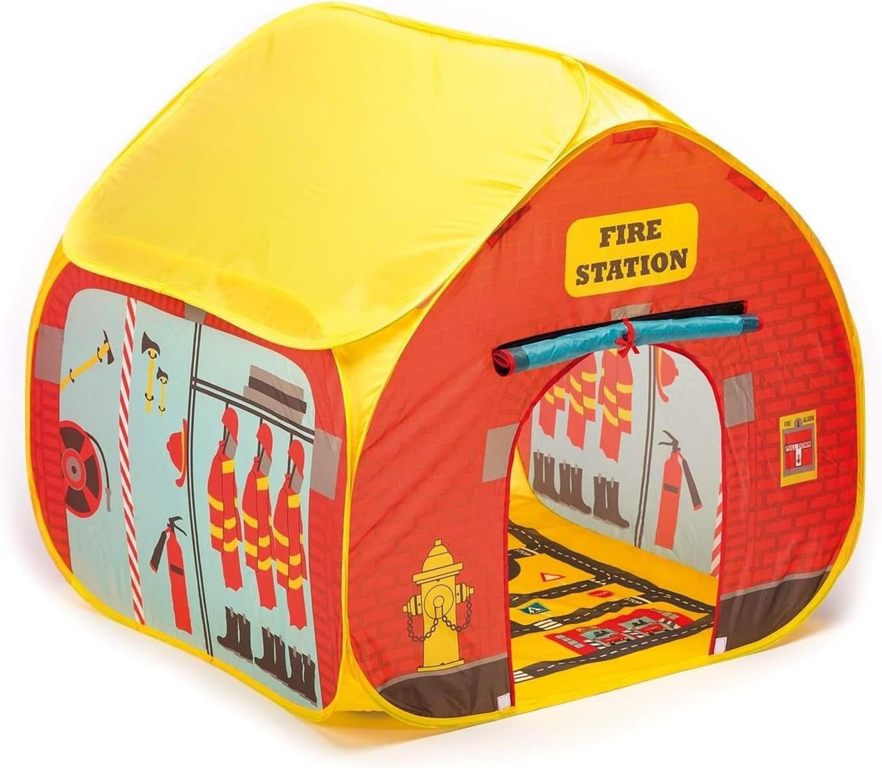 Caserne de pompiers Pop It Up - Tente de jeu avec fond imprimé - Montage et  démontage rapides