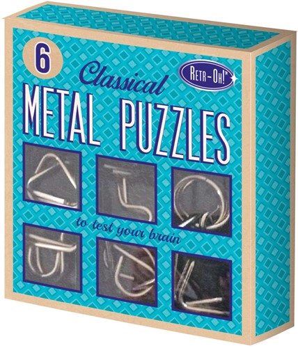 Retr-Oh 6 metalen brein puzzels / iq puzzel / breinbrekers spelletjes voor volwassenen & kinderen