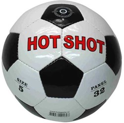 Football HOT-SHOT blanc/noir brillant taille 5