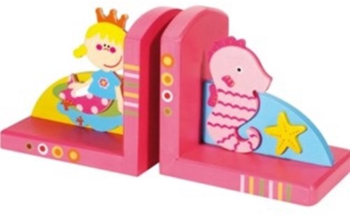Simply boekensteunen zeemeermin - houten boekensteunen roze decoratief