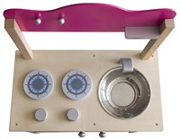 Simply cuisine en bois rose avec four et accessoires-2