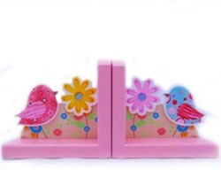 Simply boekensteunen hout vogels decoratief en kleurrijk voor kinderen