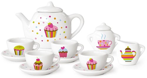 Simply service à thé porcelaine cupcake jouet valisette enfant