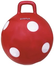 Simply Skippybal Rood met witte stippen. 50 cm. 5+