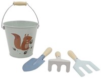 Simply ensemble de jardin métal bois écureuil - jouet jardinage enfant 3+
