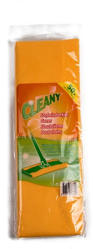 Cleany microvezeldoek oranje stofwisser vervangingsdoek 50 stuks